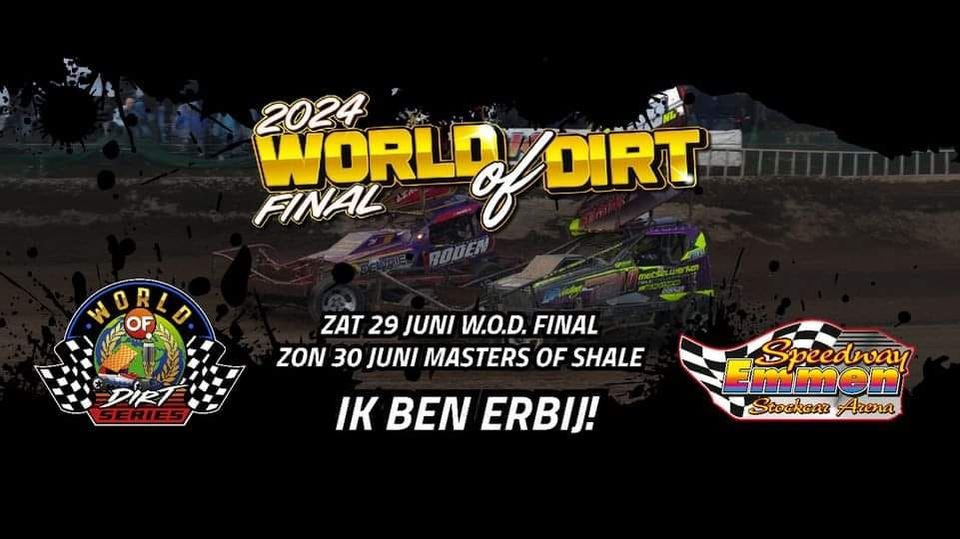Lees meer over het artikel World of Dirt big final weekend op 29 juni 2024 Speedway Emmen.